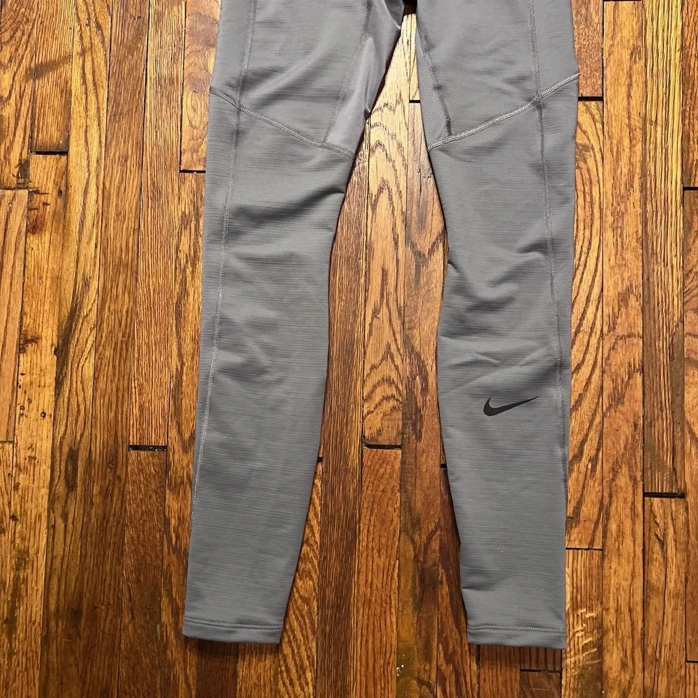 NWT Nike Pro Warm Compression Tights Pants FB7961-084 Gray Men's Size Small S
